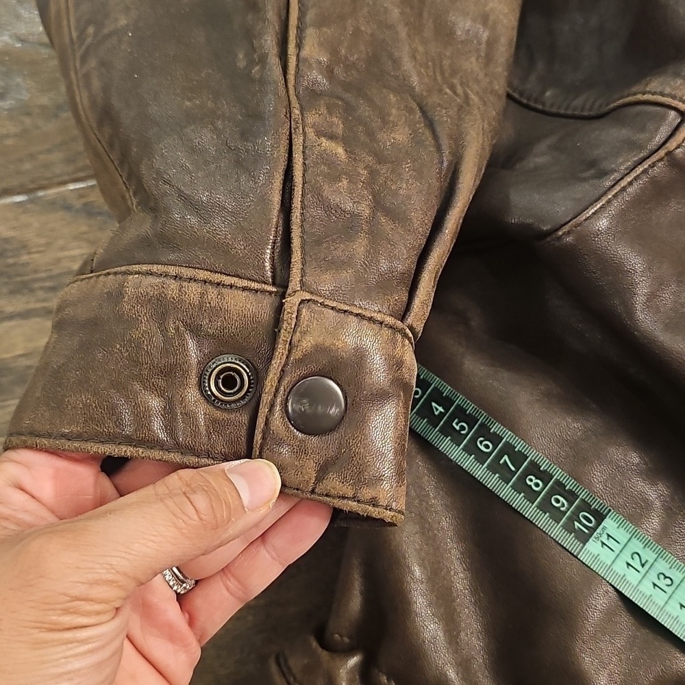 VINTAGE Danier Dark Brown Leather Jacket - Picture 5 of 12